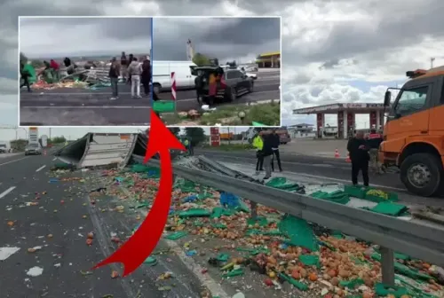 Ölümlü Kazanın Ardından Utandıran Görüntü: Meyve Toplama Yarışı!